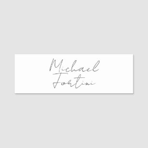 Beruflich-minimalistisch-modern-grau Namensschild