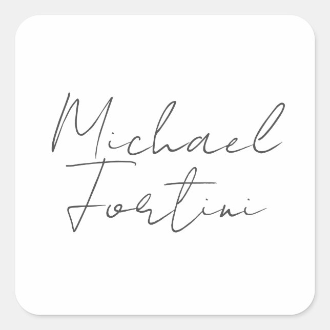 Beruflich-minimalistisch-modern-grau Quadratischer Aufkleber (Vorderseite)