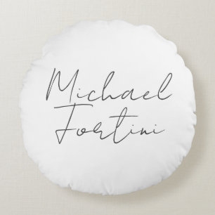 Beruflich-minimalistisch-modern-grau Rundes Kissen