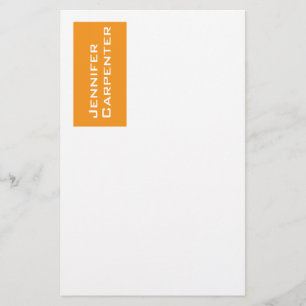 Beruflich-minimalistisch-modern orange briefpapier