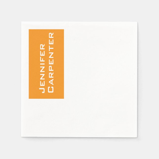 Beruflich-minimalistisch-modern orange serviette (Vorderseite)