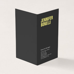 Beruflich-minimalistisch-modern, schwarz-gelb visitenkarten