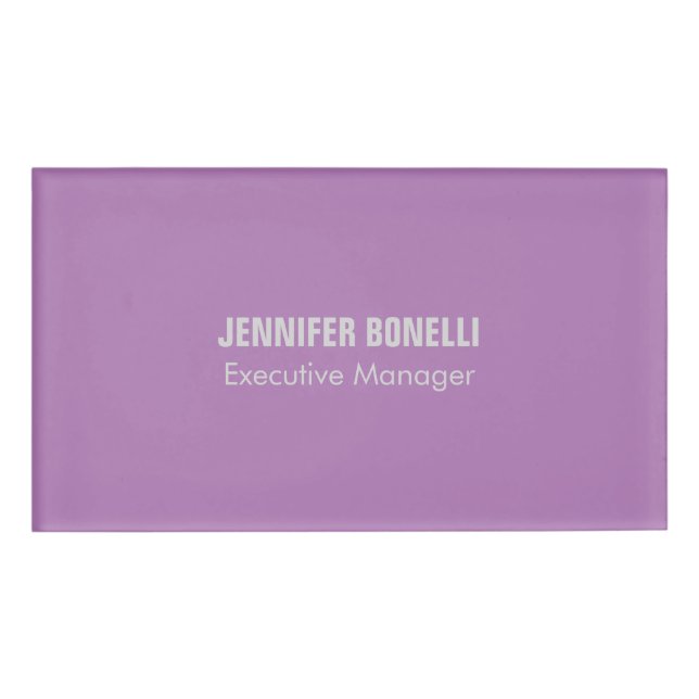 Beruflich minimalistisch moderner Name Namenschild (Vorderseite)