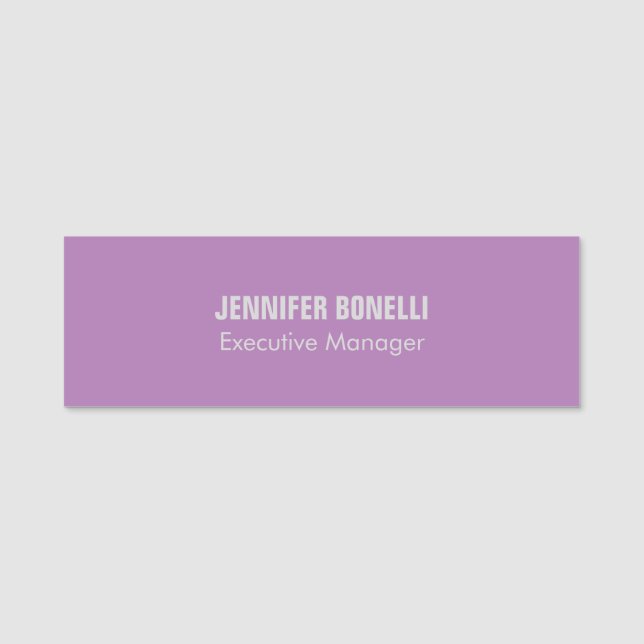 Beruflich minimalistisch moderner Name Namensschild (Vorderseite)
