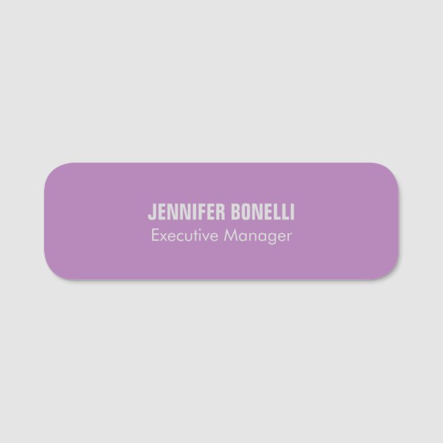 Beruflich minimalistisch moderner Name Namensschild (Vorderseite)