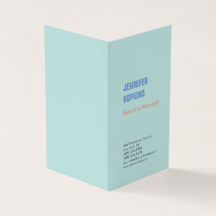 Beruflich-minimalistisch-modernes Blau Visitenkarten