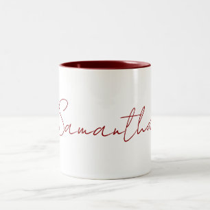 Beruflich-minimalistisch-modernes Rot Zweifarbige Tasse