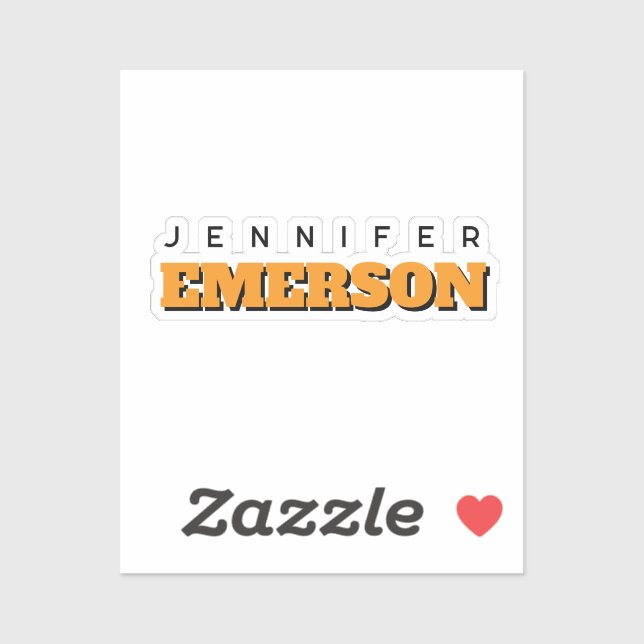 Beruflich minimalistisch modernes schlicht aufkleber (Blatt)