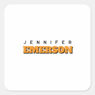 Beruflich minimalistisch modernes schlicht quadratischer aufkleber