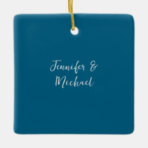 Beruflich-minimalistisch-ozeanblau-kalligraphisch Keramikornament