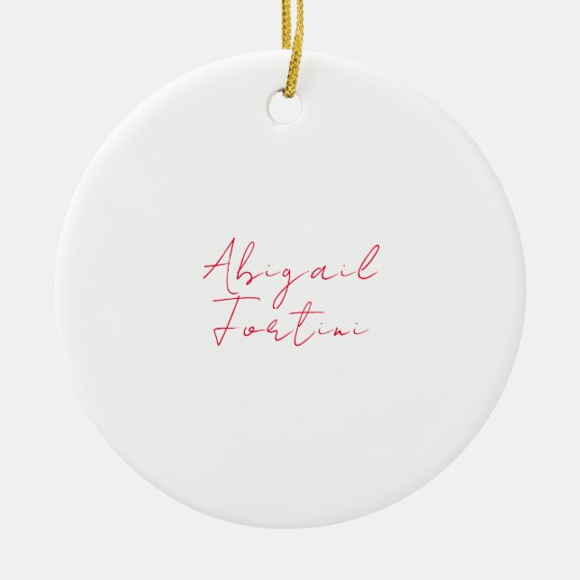 Beruflich-minimalistisch-rot-modern Keramik Ornament (Vorne)