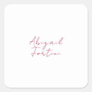 Beruflich-minimalistisch-rot-modern Quadratischer Aufkleber