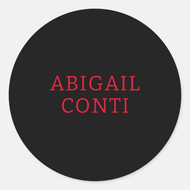 Beruflich-minimalistisch-rot-modern Runder Aufkleber (Vorderseite)