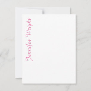 Beruflich-minimalistisch-weiblich-rosa RSVP Karte