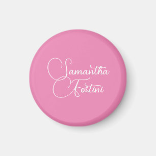 Beruflich minimalistischer Handschriftname pink Magnet
