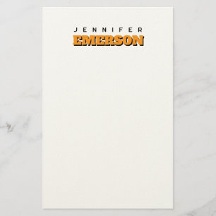Beruflich minimalistischer moderner schlichter Nam Briefpapier