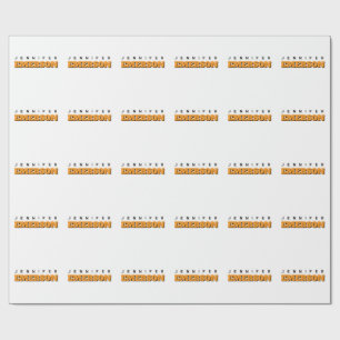 Beruflich minimalistischer moderner schlichter Nam Geschenkpapier