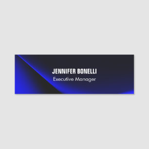 Beruflich minimalistisches modernes Blau fügt Ihre Namensschild