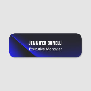 Beruflich minimalistisches modernes Blau fügt Ihre Namensschild