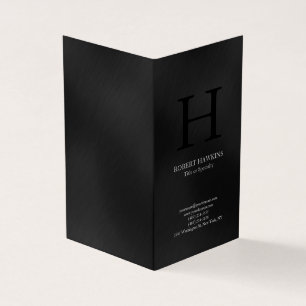 Beruflich-minimalistisches modernes Grau-Monogramm Visitenkarten