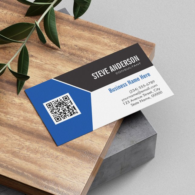 Beruflich Modern Blue - QR-Logo für Unternehmen Visitenkarte (Von Creator hochgeladen)