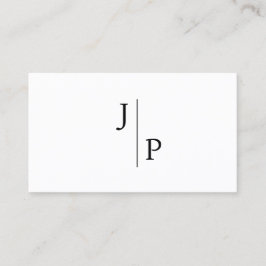 Beruflich-Modern-Einfach-Monogramm-Weiß Visitenkarte