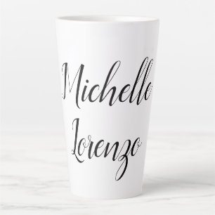 Beruflich Modern, einfach, Schlicht, schwarz und w Milchtasse