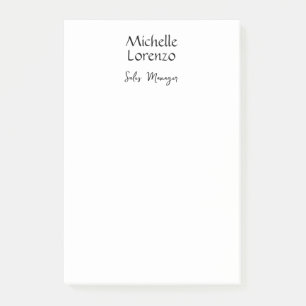 Beruflich Modern, einfach, Schlicht, schwarz und w Post-it Klebezettel