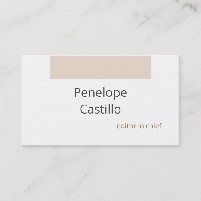 Beruflich Modern einfach, stilvoll Minimalistisch Visitenkarte (Vorderseite)