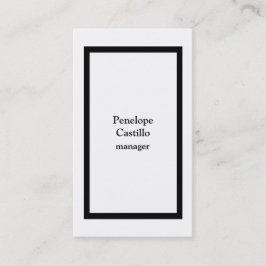 Beruflich Modern, einfach, stilvoll, schwarz und w Visitenkarte