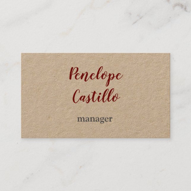 Beruflich Modern, einfach und Schlicht handschrift Visitenkarte (Vorderseite)