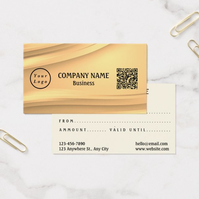 Beruflich-Modern-Logo-Qr-Code-Geschenkkarte (Büro)