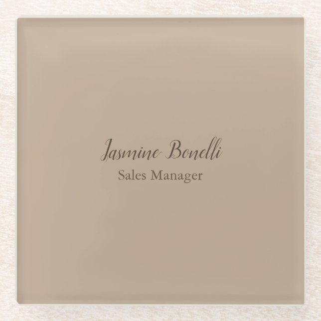 Beruflich modern Minimalistisch Glasuntersetzer (Vorderseite)