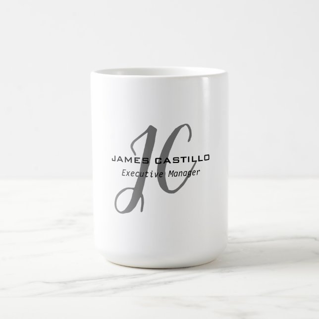 Beruflich-Modern-Monogram-Kalligraphie Kaffeetasse (Mittel)