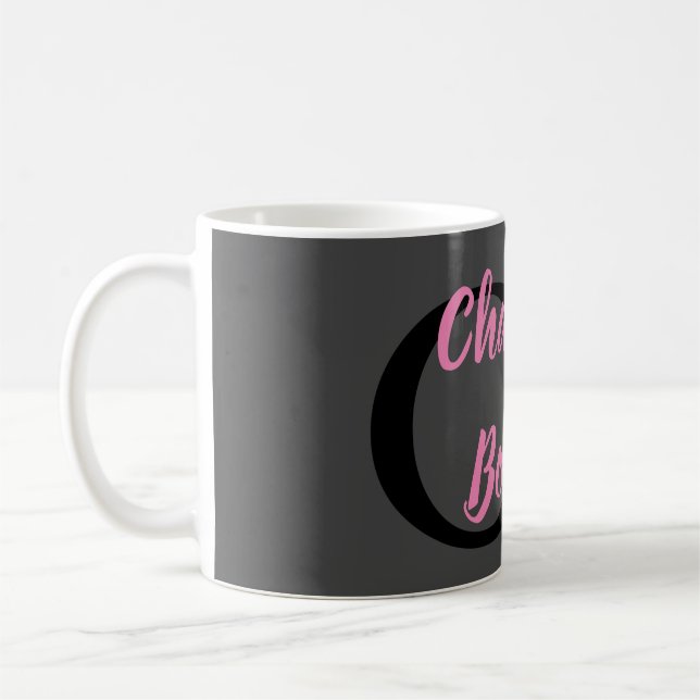 Beruflich Modern-Monogramm-Name Minimalistisch Kaffeetasse (Links)