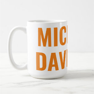Beruflich Modern Orange White Minimalistisch Schli Kaffeetasse