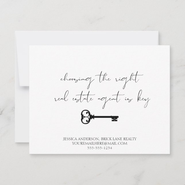 Beruflich Modern Real Anwesen Agent Marketing Karte (Vorderseite)