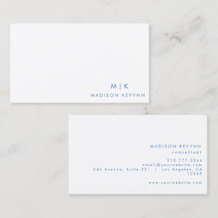 Beruflich Modern Simple Blue Minimalistisch Visitenkarte