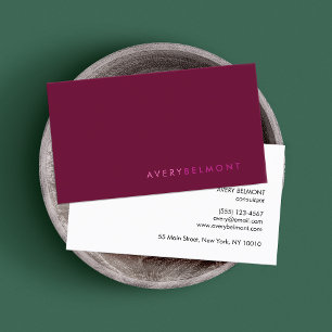 Beruflich Modern Simple Burgundy Minimalistisch Visitenkarte