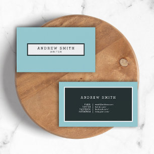 Beruflich moderne Blue Writer Social Media Visitenkarte