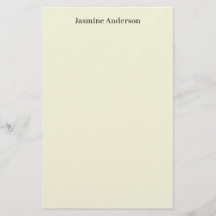 Beruflich Moderne Minimalistische Beigefarbenheit Briefpapier