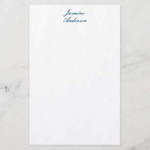 Beruflich Moderne Minimalistische Blauweiße Linde Briefpapier