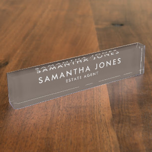 Beruflich Moderne Minimalistische Klassik Namensplakette