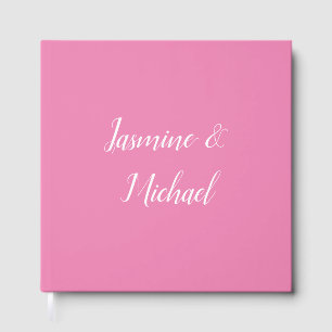 Beruflich Moderne Minimalistische Rosa Farbe Gästebuch