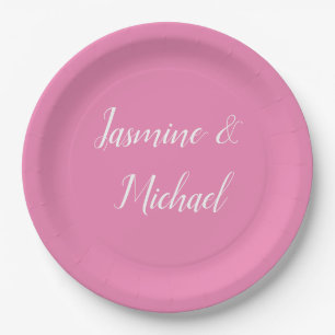 Beruflich Moderne Minimalistische Rosa Farbe Pappteller