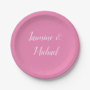 Beruflich Moderne Minimalistische Rosa Farbe Pappteller