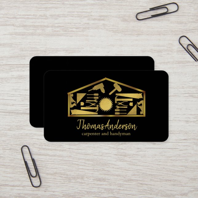 Beruflich Moderne Zuhause-Reparatur Handyman Visitenkarte (Vorderseite/Rückseite Beispiel)