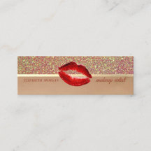 Beruflich, moderner Glitzer, Lippen, Makeup-Künstl