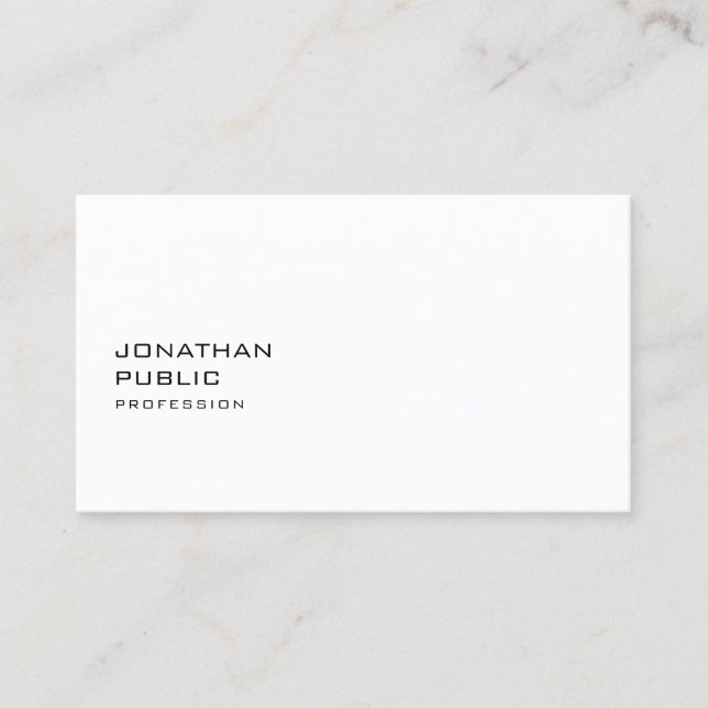 Beruflich Moderner Minimalistischer Sauberer Chic  Visitenkarte (Vorderseite)