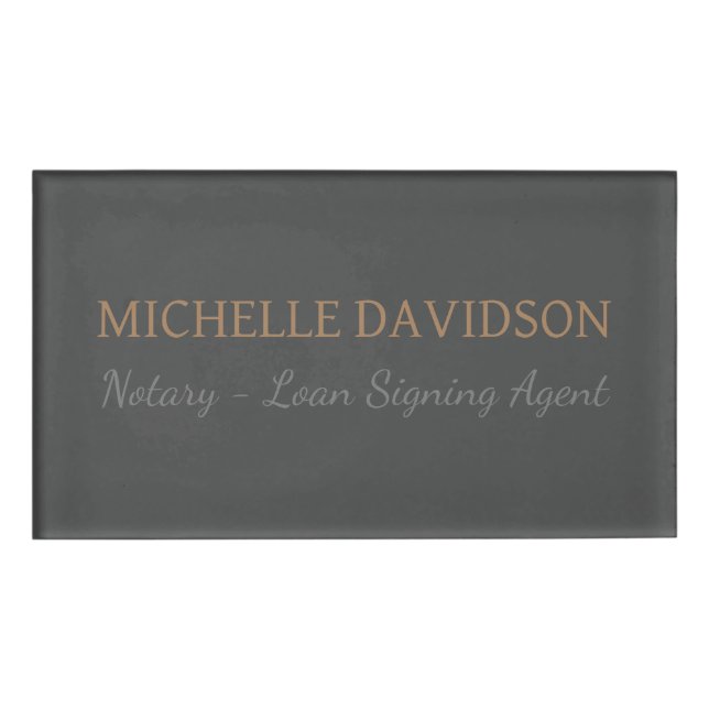 Beruflich Moderner Minimalistischer Schlichter Not Namenschild (Vorderseite)